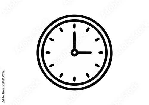 Airport clock illustration showcasing time display in minimalist style for travel concepts.