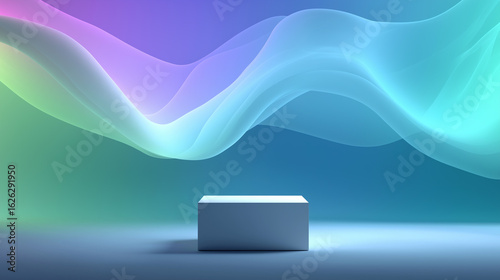 Cosmetic Podiums on Colorful Abstract Backgrounds – Modern Minimal Product Display