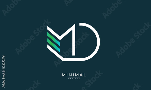 Alphabet letter icon logo MD