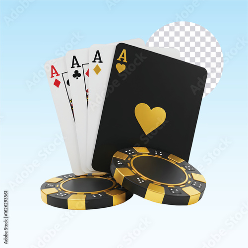 poker cards and chips