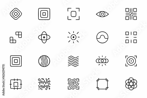 A creative and experimental bundle of abstract and artistic barcode forms for design-driven brands and futuristic concepts