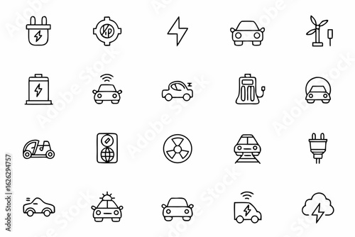 A future-focused pack themed around electric mobility. Ideal for green energy startups, EV charging stations, automotive UI, and transport apps