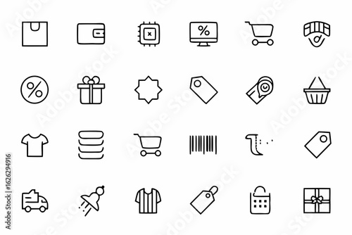A stylish collection dedicated to barcode applications in e-commerce and retail. Excellent for Shopify themes, packaging labels, and online store visuals