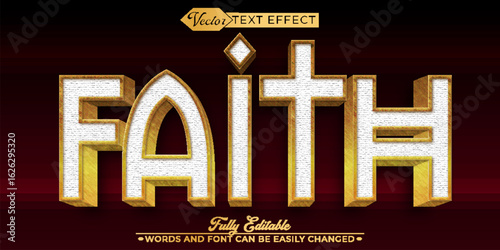  Sacred Christian Faith Vector Fully Editable Smart Object Text Effect