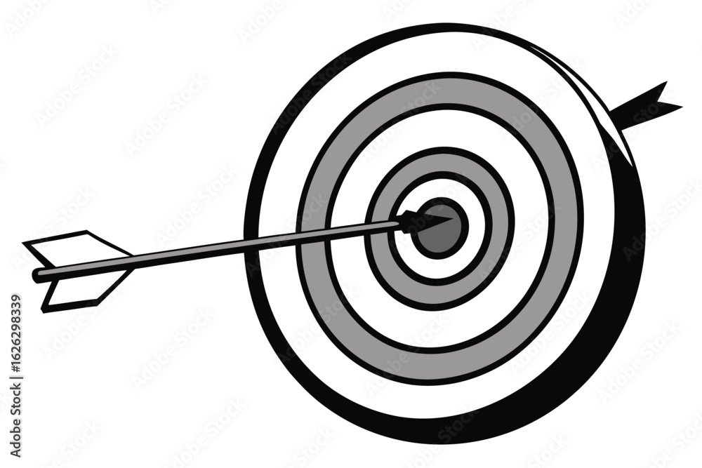 Target with Arrow Silhouette Vector – Goal Achievement, Focus Symbol, and Business Success Concept
Target with Arrow Silhouette Vector – Goal Achievement, Focus Symbol, and Business Success Concept