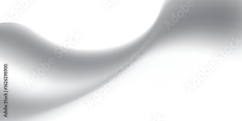 Smooth silver gradient wave background with elegant flowing curves, ideal for modern presentations, tech designs, or luxury branding visuals.