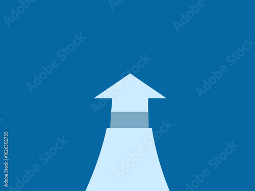 cliff with an arrow pointing at an obstacle