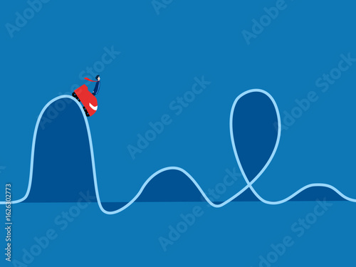 Businessman on a high volatility