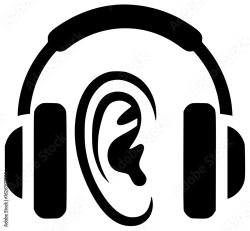 Headphone on the table with music player in the hand on the neck in the bag on the desk with microphone in the studio on the ear with sound system nearby always
