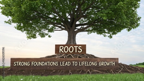 Roots Symbolizing Strong Foundations Leading to Lifelong Growth