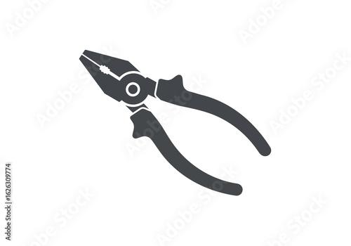 Steel grip Pliers poised ready to work