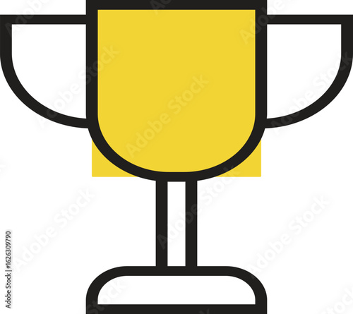 Illustration of a trophy icon symbolizing award, achievement, success, recognition, and victory. Ideal for business rewards, sports competitions, academic excellence, and motivational visuals