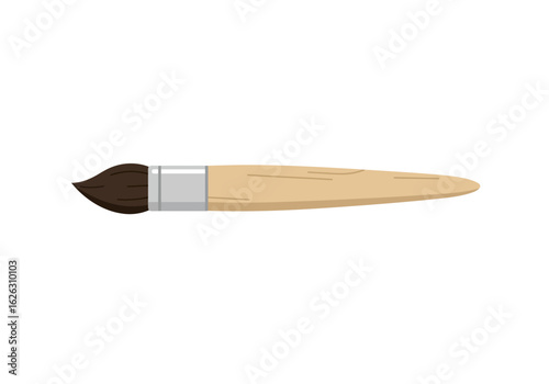 Brushstroke of art A paintbrush lies ready to paint