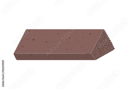 A dense brownie piece textured edges hinting at rich moist bites