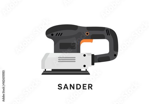 Compact power sander gray  white