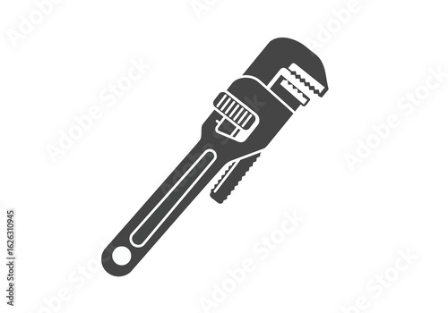 Pipe Wrench Plumbing power tool with serrated jaws