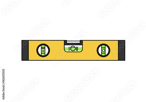 A precise tool A yellow level with black ends shows perfect balance