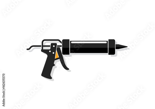 Caulking gun black yellow accents ready to seal or repair
