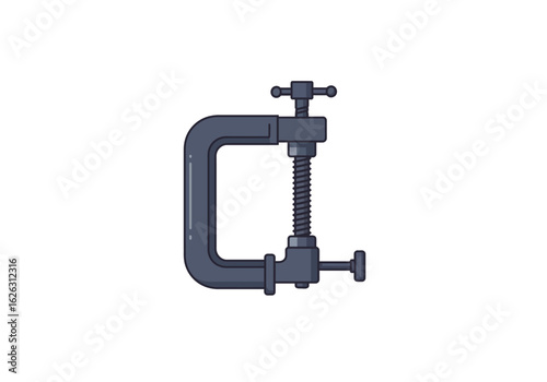 Gray Cclamp a sturdy tool for holding or securing objects tightly