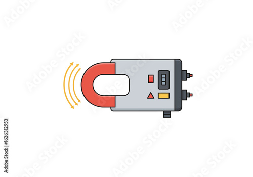 Electromagnets pulse a digital illustration of magnetic force