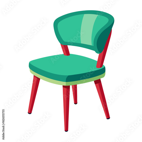 red wooden chair