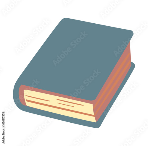 Cartoon Old Blue Book Simple Logo Design Icon Digital