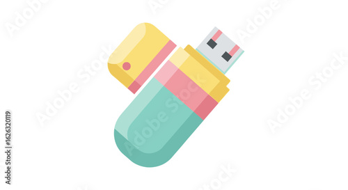 Cute USB Flash Drive in Pastel Colors
