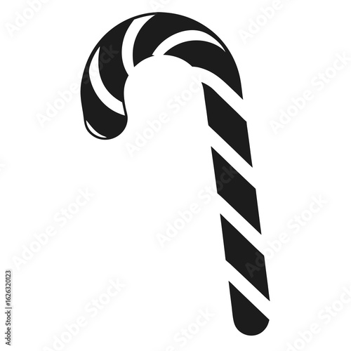 candycane vector clean black silhouette design white background