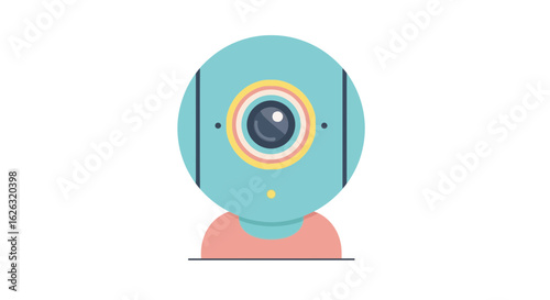 Flat Vector of Webcam Device