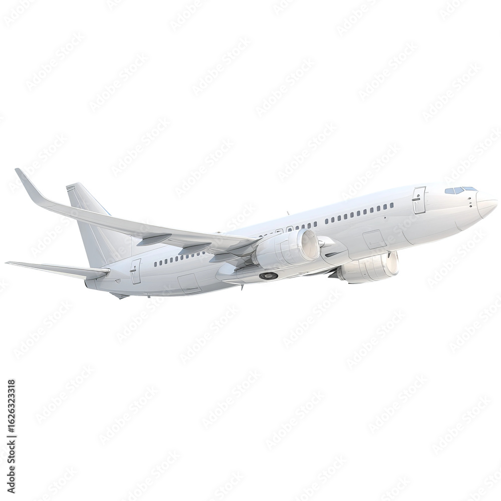 Obraz premium 3d illustration of white aircraft in flight 