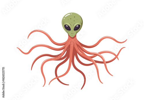 Alien Octopus Extraterrestrial sea creature with an otherworldly twist