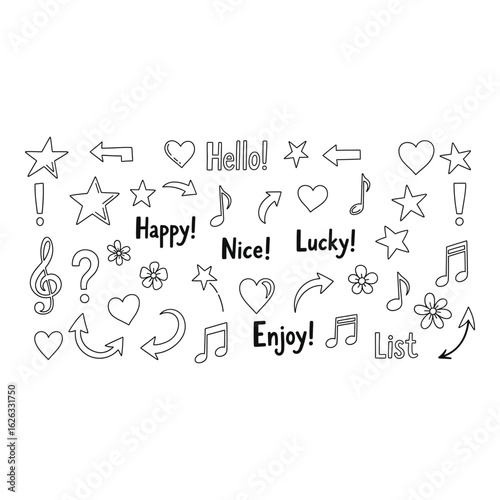 Hand-drawn Doodle Set