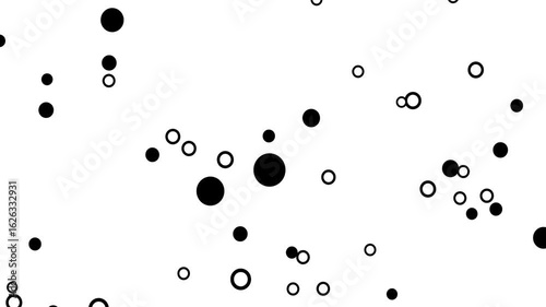 Black and white bubbles Floating in white background. 