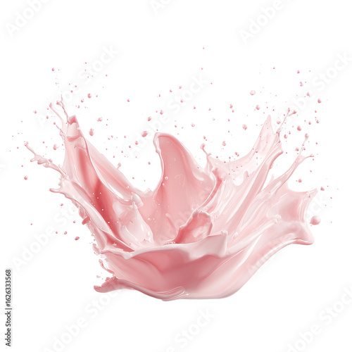 realistic splash of creamy milk or cosmetic cream
