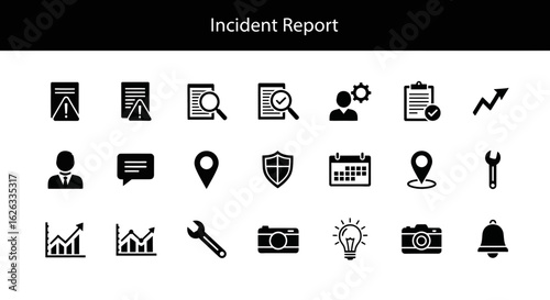 Incident Report and Documentation Icons