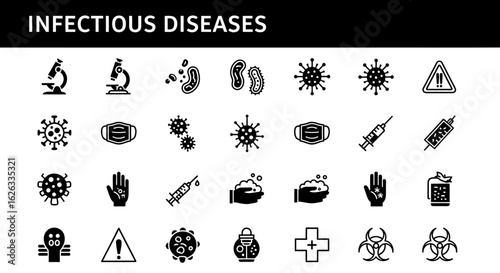 Infectious Diseases and Epidemiology Icons