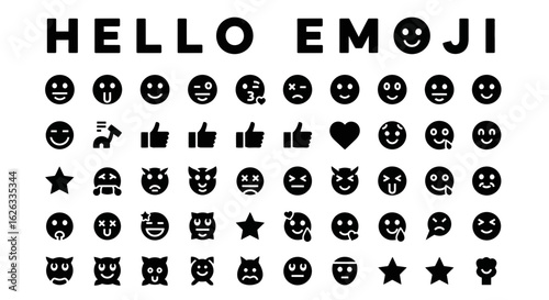 Hello Emoji and Greeting Icons