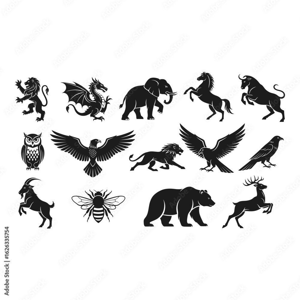 Obraz premium Regal Animal Silhouettes