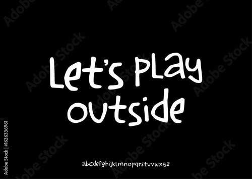 hand drawn display font full of quirky personality and youthful charm. Each letter feels like a playful doodle, slightly wobbly, wonderfully imperfect, and bursting with imagination