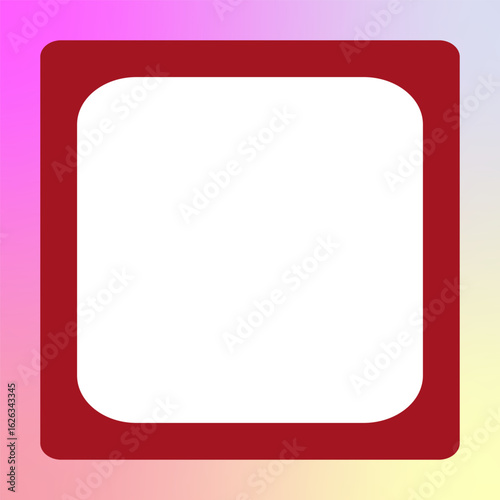 Colorful background with blank frame invites creative designs and artwork inspiration for artistic projects in bright settings