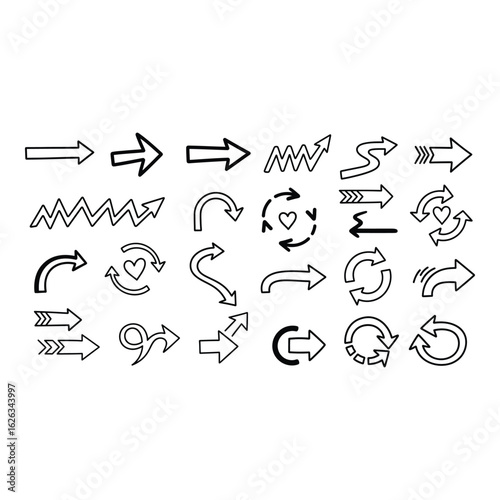 Doodle arrow collection