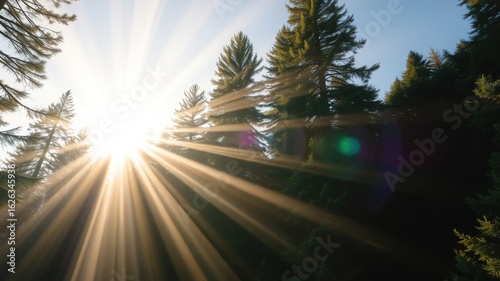 Wallpaper Mural Sunlight streams through the trees in a forest creating a bright and ethereal atmosphere in the woods Torontodigital.ca