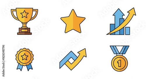 Business Success Vector Icon Set