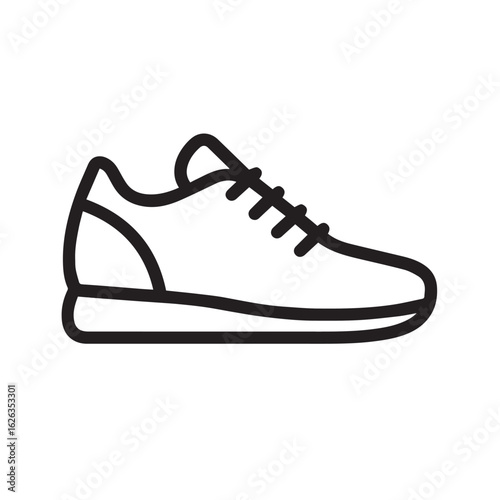 Minimal sneakers icon outline — premium isolated vector