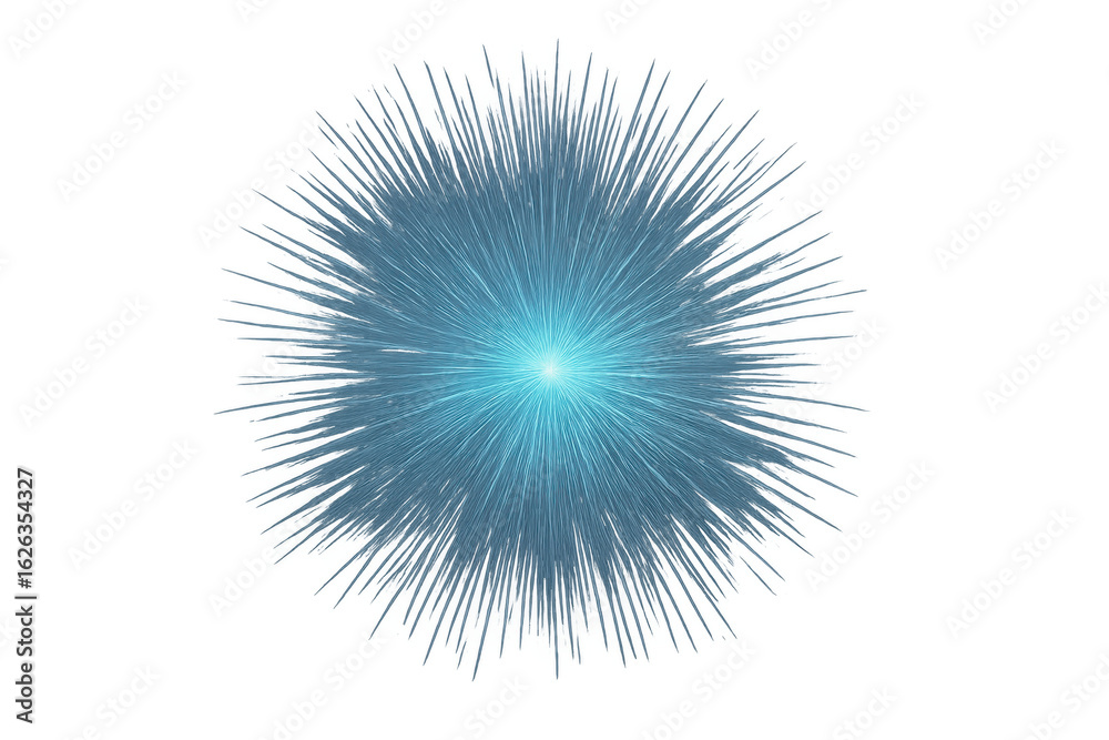 Fototapeta premium Light rays radiating outward, creating luminous starburst pattern against transparent backdrop