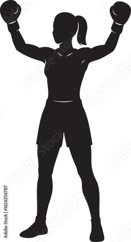 Female Boxer Silhouette: Empowerment and Strength in Boxing