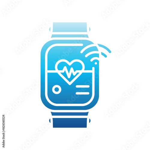 smart watch color flat icon for digital and print projects.