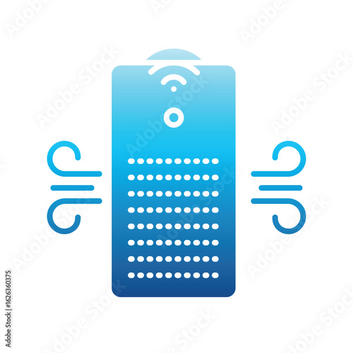 Smart air purifier color flat icon for digital and print projects.