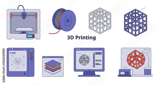 3D printing icons: design process from CAD to object fabrication.