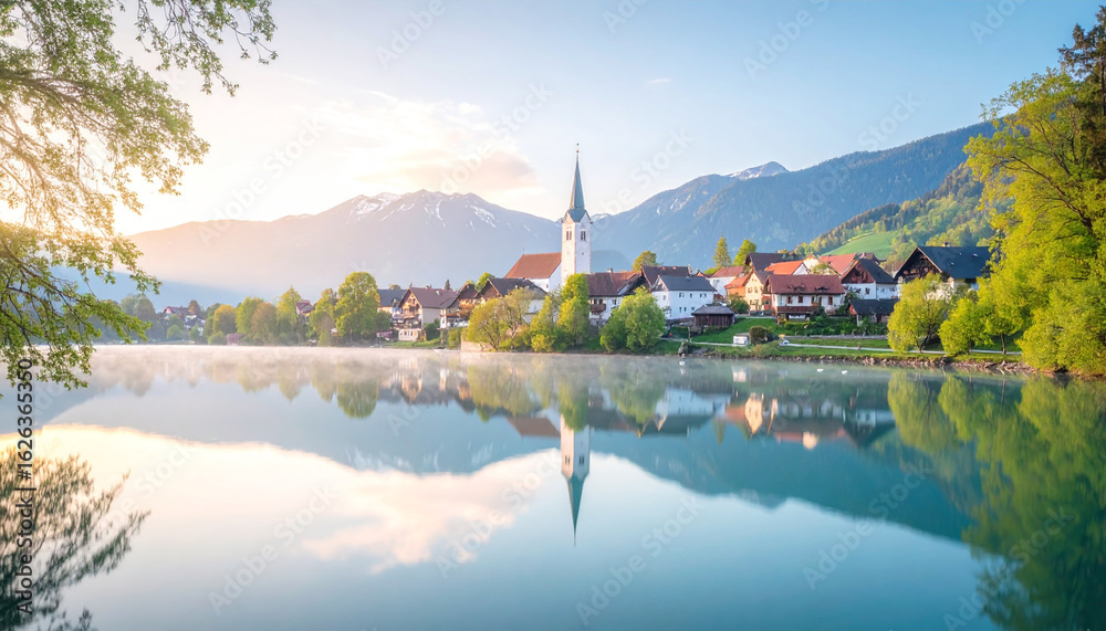 Fototapeta premium church on the lake